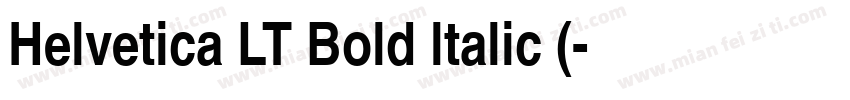 Helvetica LT Bold ltalic (字体转换